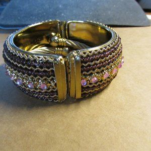 Purple Sparkle Cuff Bracelet Costume Jewelry